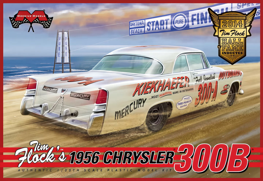 Moebius 1956 Chrysler 300B Tim Flock - Plastic Model Car Kit - 1/25 Scale