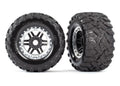 Maxx 2.8" Black & Chrome Wheels & Maxx MT Tires (2)