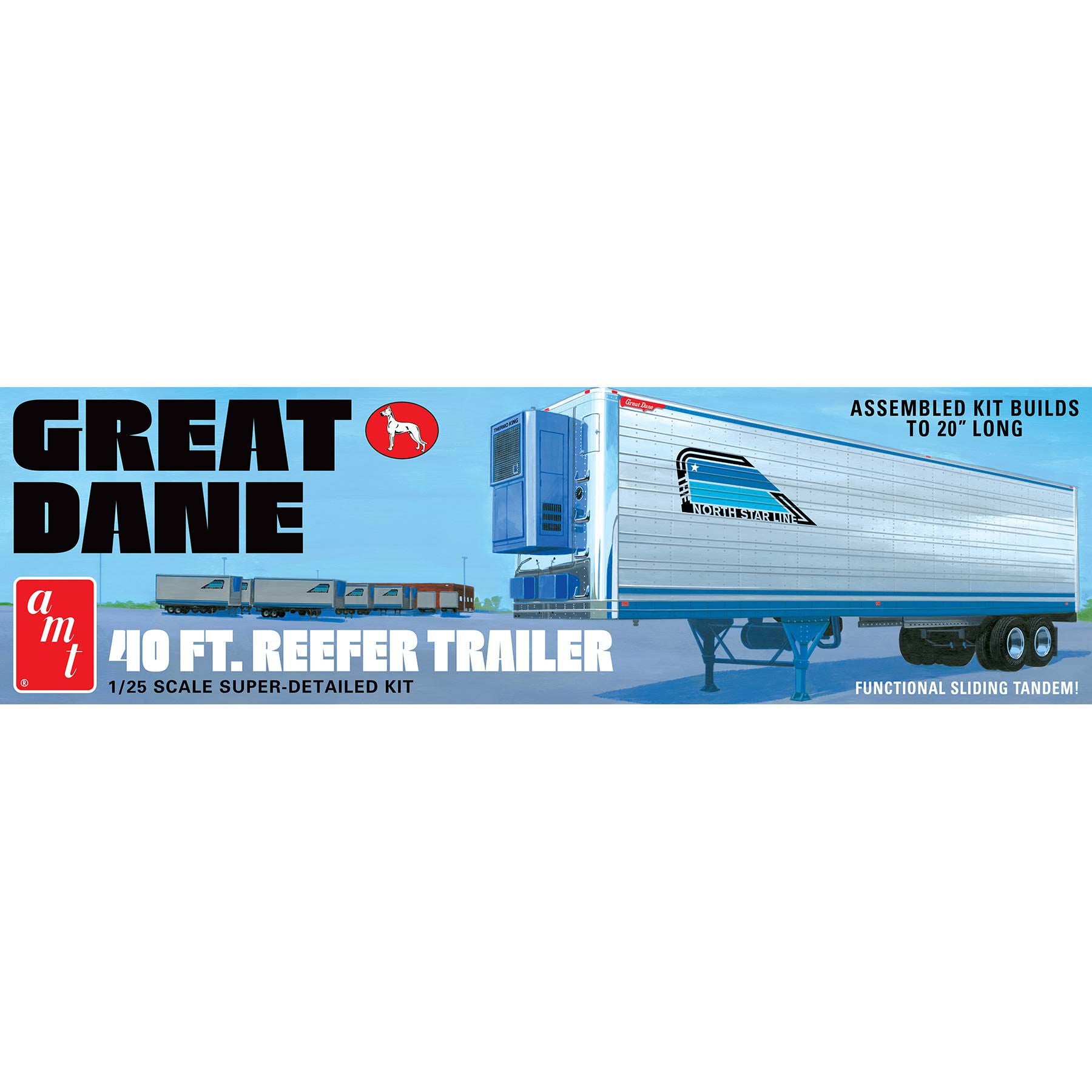 1/25 Great Dane 40' Reefer Trailer Model Kit