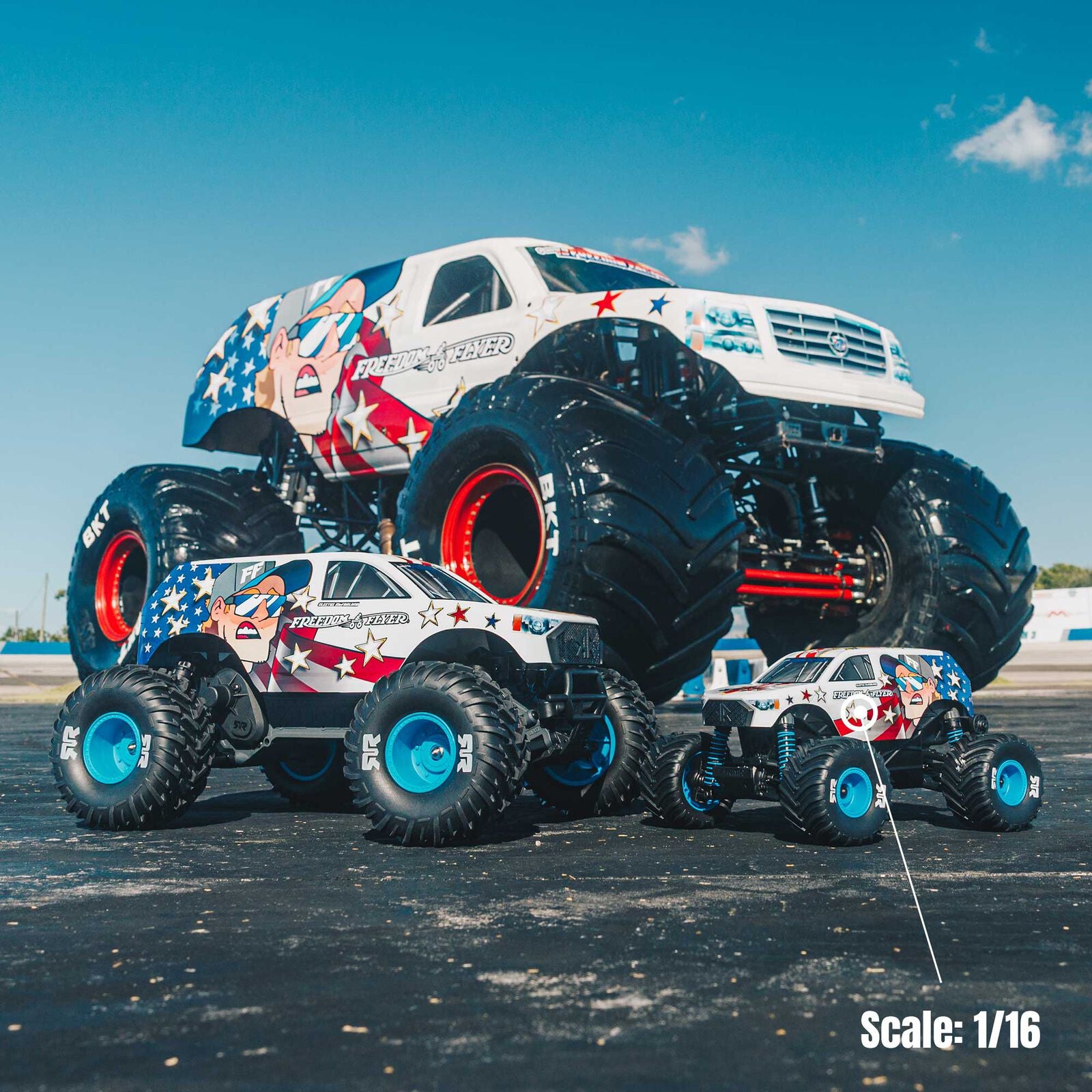 1/16 FREEDOM FLYER 4X4 RTR Monster Truck (Battery & Charger Included), White