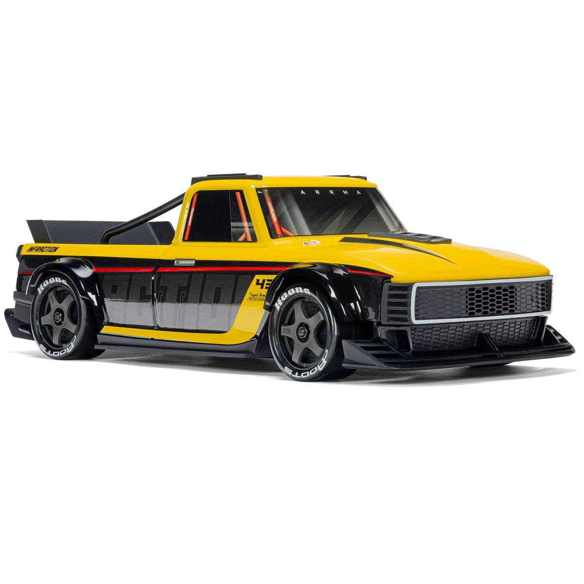1/12 INFRACTION GROM 3S 4X4 Ready-To-Run Brushless All-Road Street Bash (Battery & Charger Included), Yellow/Black