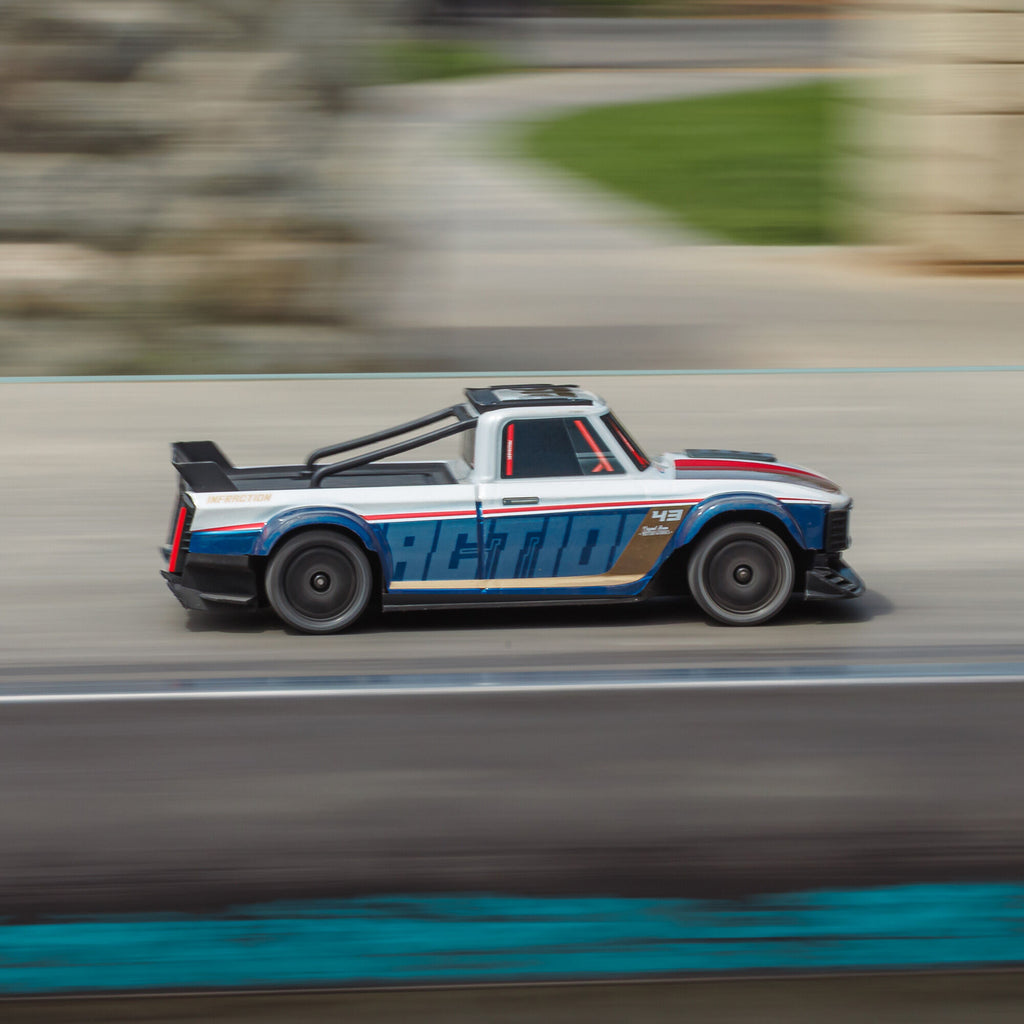 1/12 INFRACTION GROM 3S 4X4 Ready-To-Run Brushless All-Road Street Bash, Blue/Red (Battery and Charger NOT included)