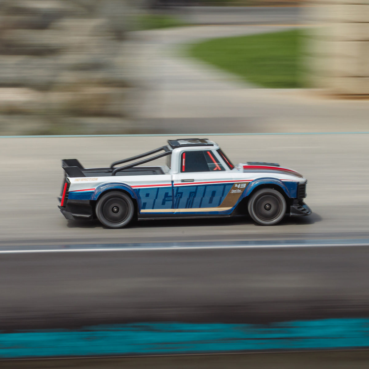1/12 INFRACTION GROM 3S 4X4 Ready-To-Run Brushless All-Road Street Bash, Blue/Red (Battery and Charger NOT included)