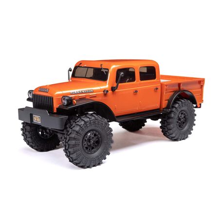 1/24 SCX24 Dodge Power Wagon 4X4 RTR Brushed Rock Crawler (Battery & Charger Included), Orange