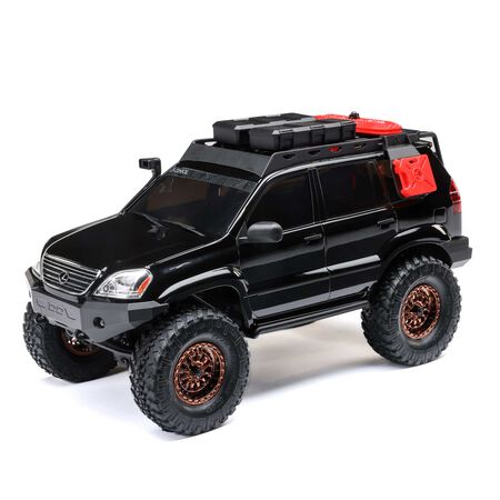 1/24 SCX24 Lexus GX 470 4X4 RTR Brushed Rock Crawler (Battery & Charger Included), Black
