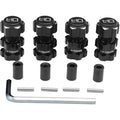 Aluminum +10mm 17mm Splined Hubs: Traxxas Maxx
