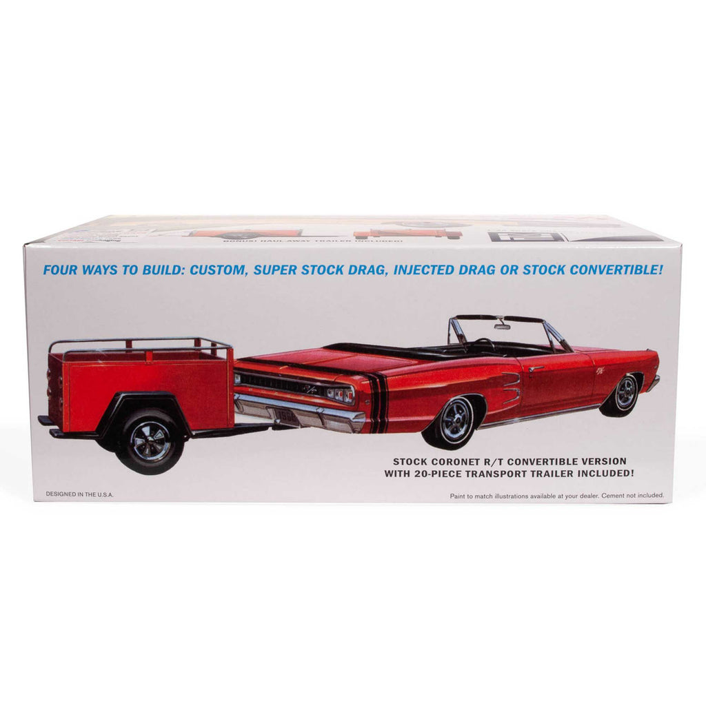 1/25 1968 Dodge Coronet Convertible with Trailer Model Kit