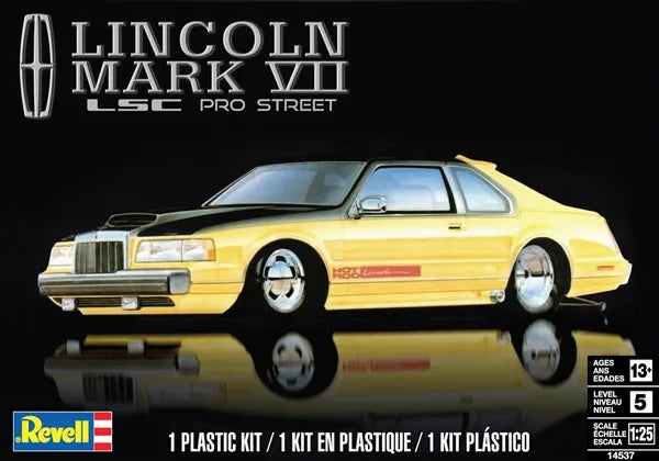 Revell Level 5 Model Kit Lincoln Mark VII LSC Pro Street Model, 1/25 Scale