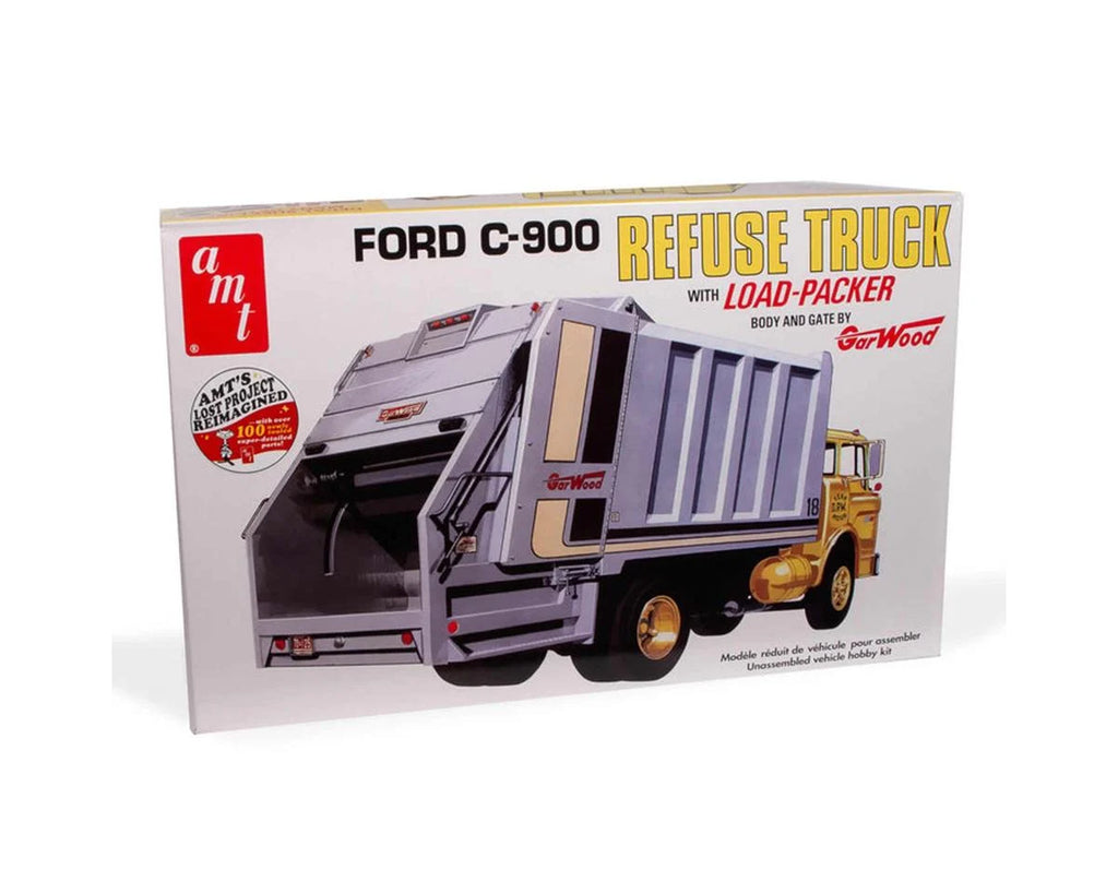 AMT 1/25 Ford C-900 Gar Wood Load Packer Garbage Truck Model Kit