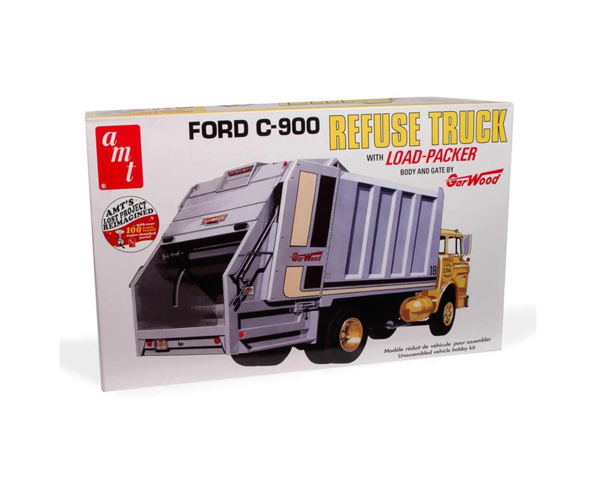 AMT 1/25 Ford C-900 Gar Wood Load Packer Garbage Truck Model Kit