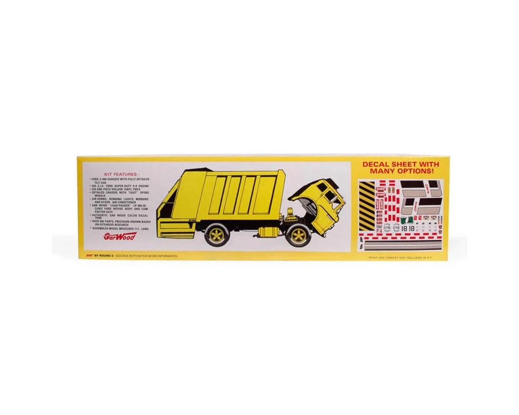 AMT 1/25 Ford C-900 Gar Wood Load Packer Garbage Truck Model Kit