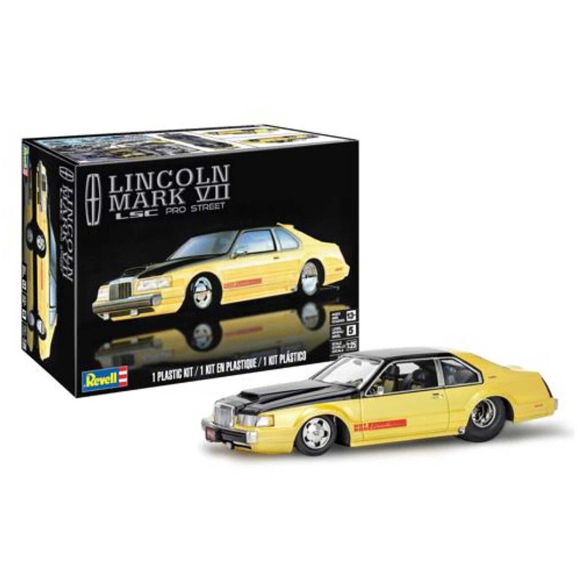 Revell Level 5 Model Kit Lincoln Mark VII LSC Pro Street Model, 1/25 Scale