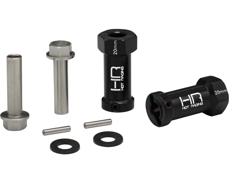 20mm Wheel Hub Exten,12mm Hex (2):Axial Scx Wraith