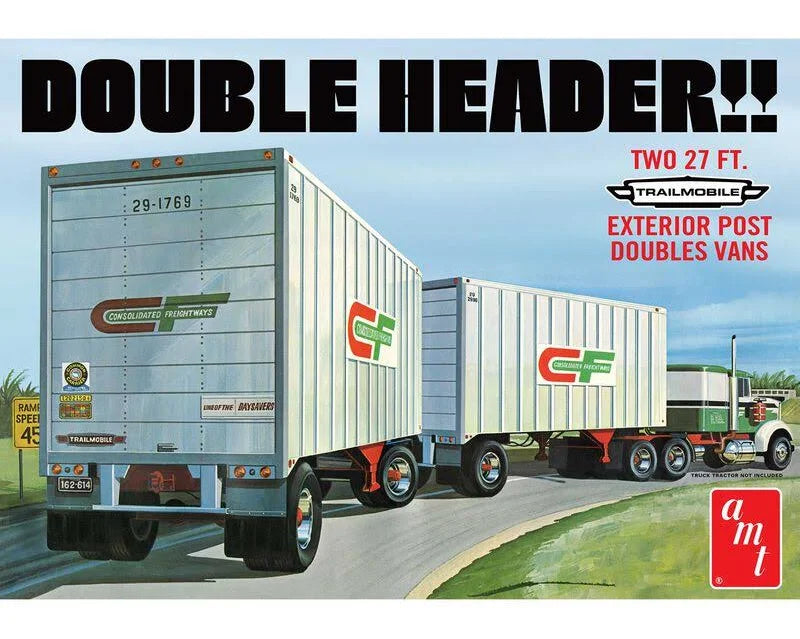 1/25 Tandem Van Trailers, Double Header