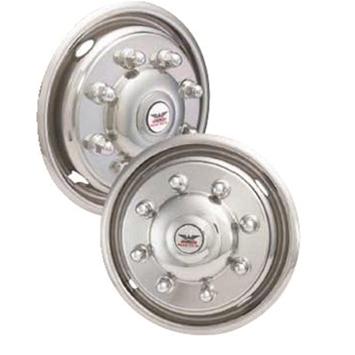 Phoenix USA D.O.T. Mount Dual Wheel Simulators for 2003-2004 Ford F450/F550/E550, Full Set for 19-1/2" Wheels - chromewheelsimulators.com