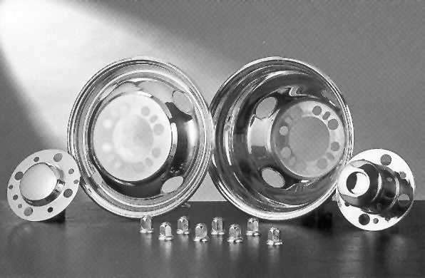 16" x 6" Under Lug Design Simulator Set 8 Lugs, 4 Hand Holes Ford 1984-1991 - chromewheelsimulators.com