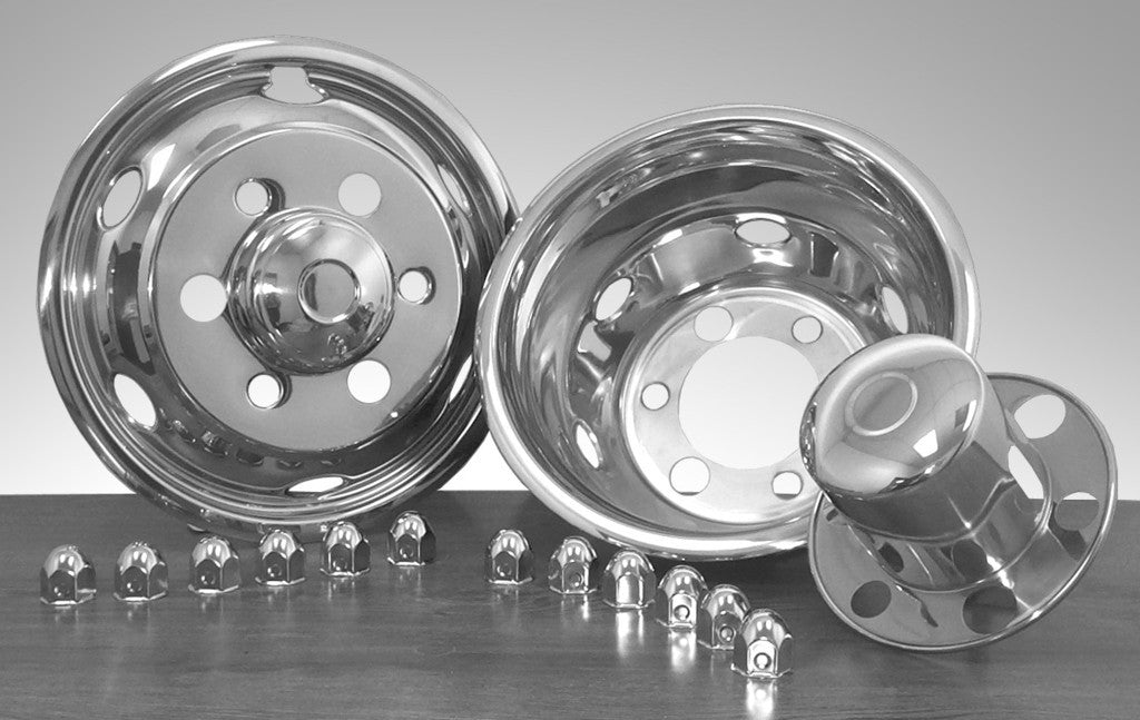 19.5" x 6" Under Lug Design Simulator Set 6 Lugs, 6 Hand Holes Isuzu 1999-Current - chromewheelsimulators.com