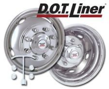 Phoenix USA D.O.T. Mount Dual Wheel Simulators for Ford/Freightliner/International, Full Set for 19-1/2" Wheels - chromewheelsimulators.com